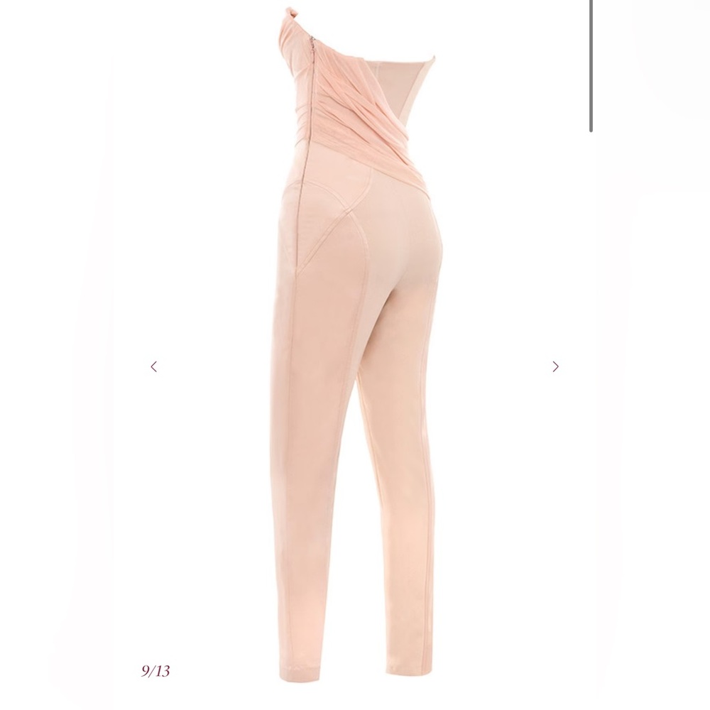 🎉Host Pick🎉 House of CB Casela Blush Satin Crepe Corset Jumpsuit – Size L-NWT - Picture 5 of 5